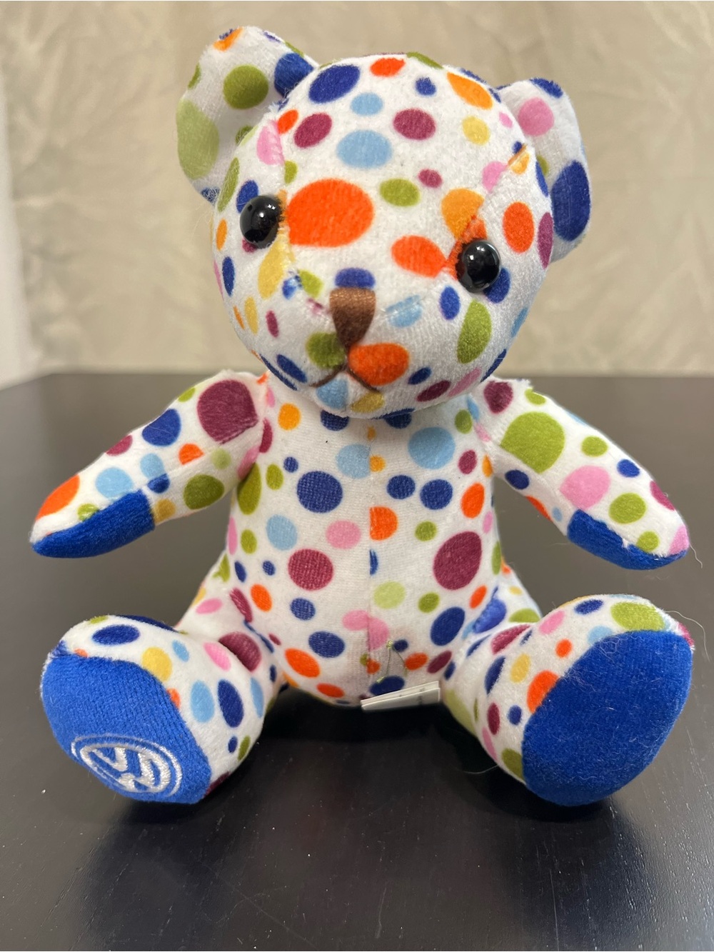 Colorful Polka Dot Plush Teddy Bear - Multicolor